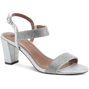 Style & Co Bonitaa Embellished Ankle Strap Slingback Sandals Size US 11M Silver